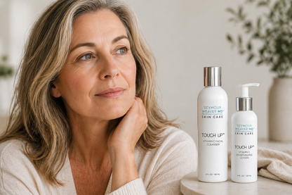 Simple 2-step skincare system for sensitive, reactive skin with cleanser and moisturizer